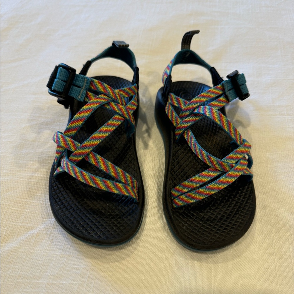 Kids Chaco Sandals size 12Y Rainbow Color Stripes